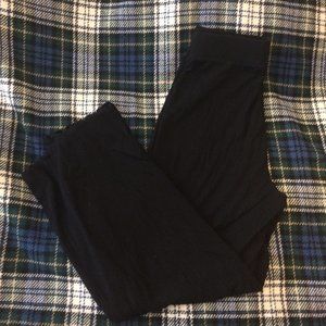Soft Focus ribbed scallop hem pants (black, size small)
